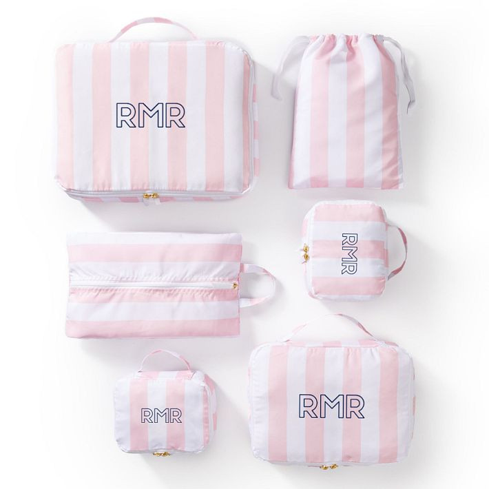 Cabana Stripe 6 Piece Packing Cube Set | Mark and Graham
