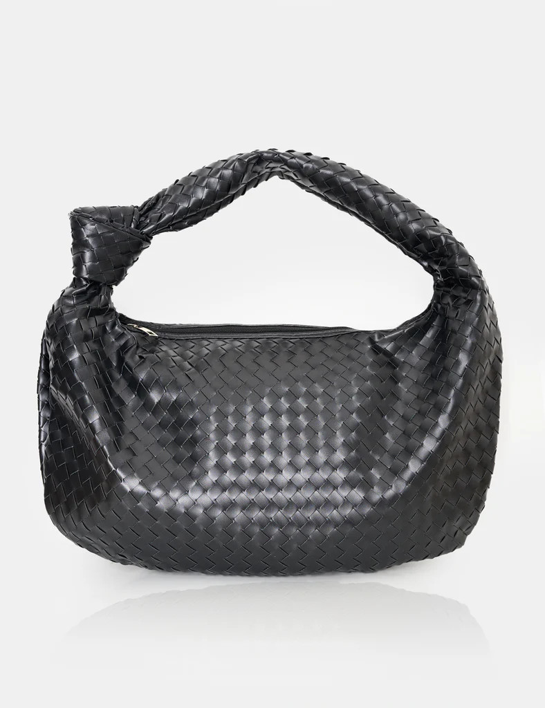 The Innocent Black Large Woven Bag | Public Desire