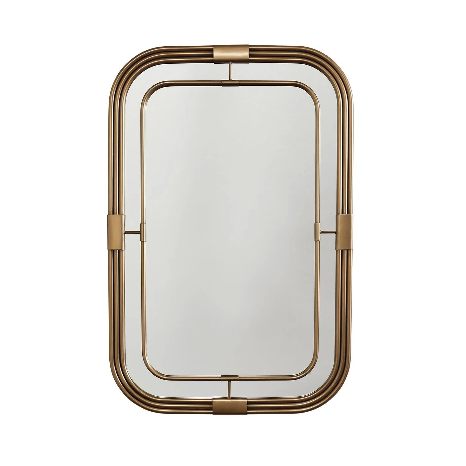 Decorative Rectangle Wall Mirror in Aged Brass Decorative Mirrors by Capital Lighting Fixture Com... | 1800 Lighting