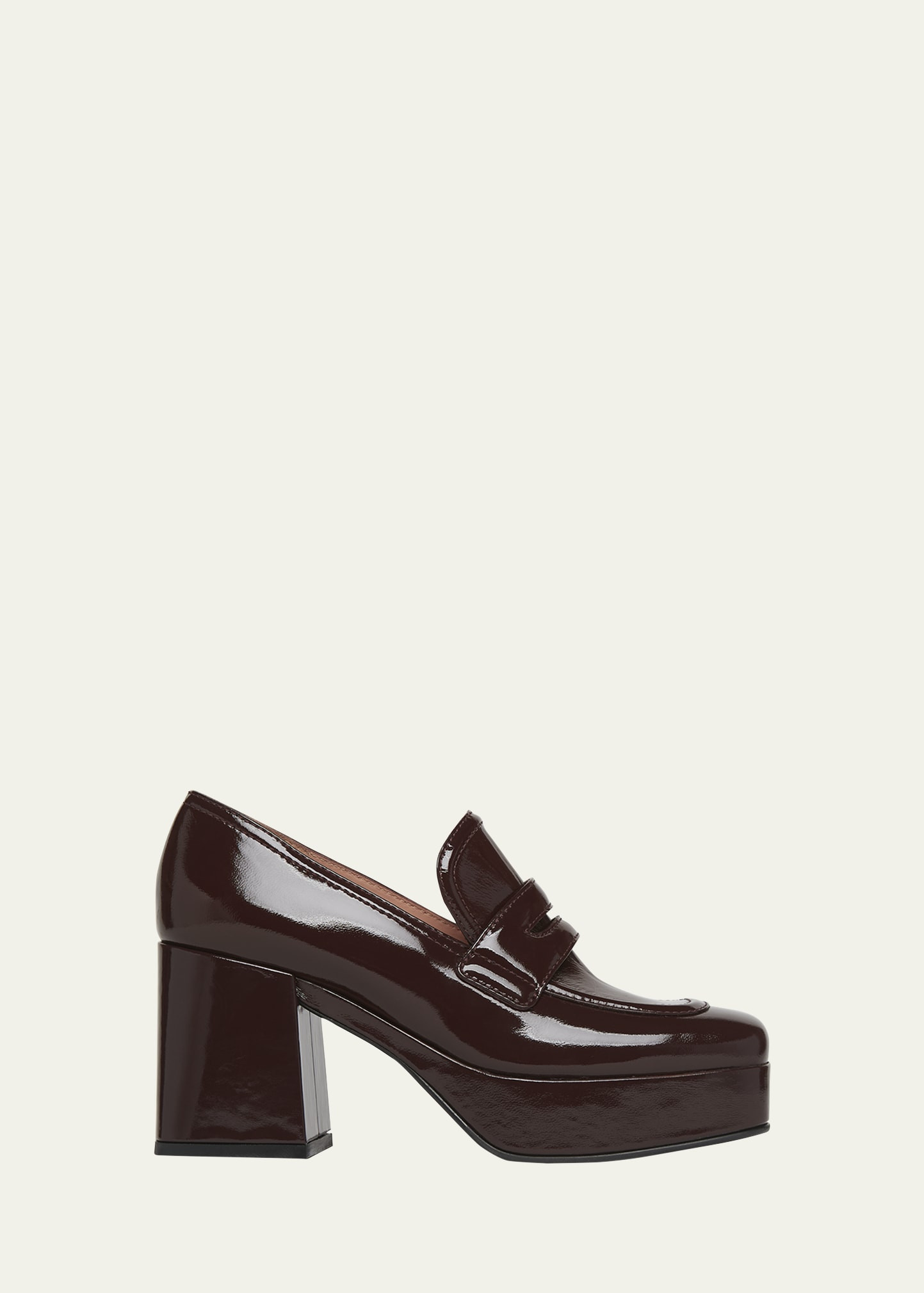 Gianvito Rossi Patent Platform Penny Loafers | Bergdorf Goodman