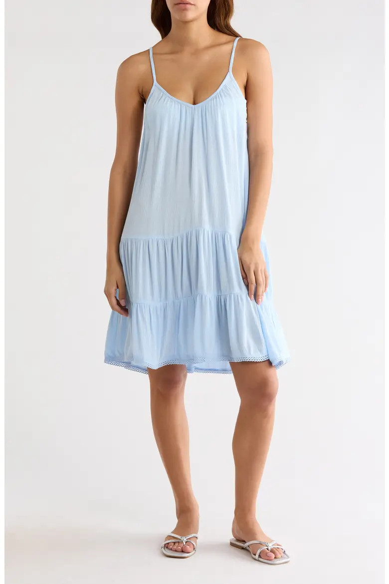 Tiered Crinkle Cover-Up Dress (Women) | Nordstrom | Nordstrom