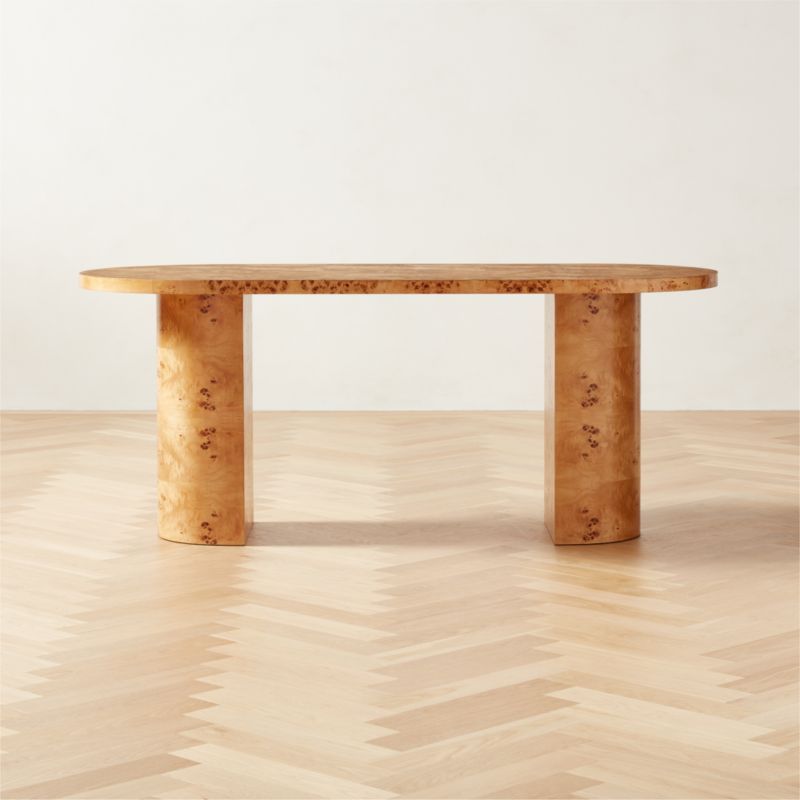 Marisa Modern Burl Wood Desk Large | CB2 | CB2