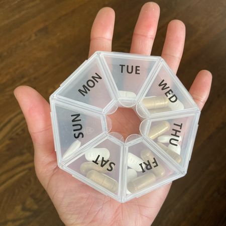 Favorite Amazon pill organizer !
It’s small enough to fit in your purse or pocket, yet large enough to add multiple pills. Another feature I love is that it has the days of the week listed on them so that I keep track of whether or not I took the pill today! 

Great for daily medication, dietary supplements or seasonal allergy meds. 

#LTKfamily #LTKU #LTKtravel