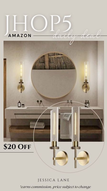 Amazon daily deal, save $20 on this set of gorgeous gold wall sconce light fixtures.Wall sconce, Amazon lighting, bathroom lighting, bathroom vanity lighting, modern decor, Amazon home, Amazon deal

#LTKSaleAlert #LTKHome #LTKStyleTip