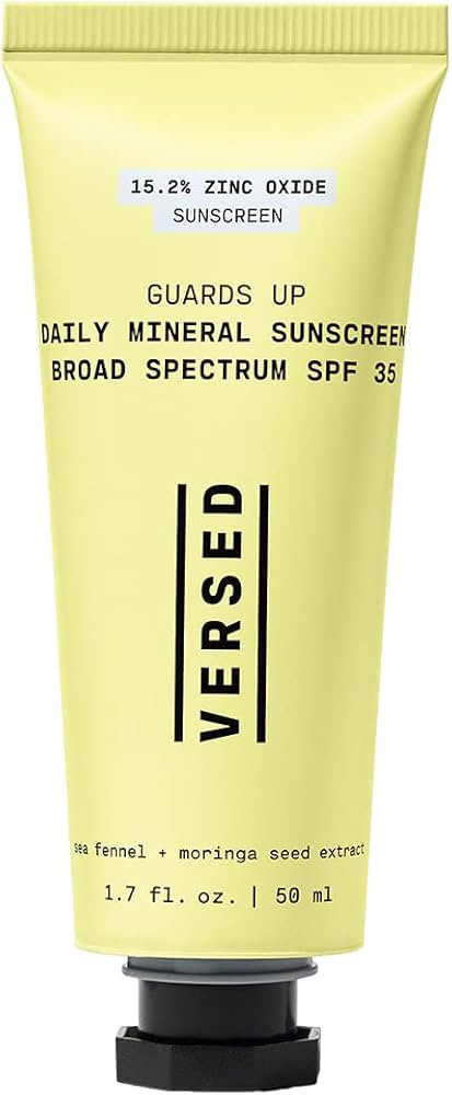 Versed Guards Up Daily Mineral Sunscreen - SPF 35 Zinc Oxide Broad Spectrum Sunscreen for Acne Pr... | Amazon (US)