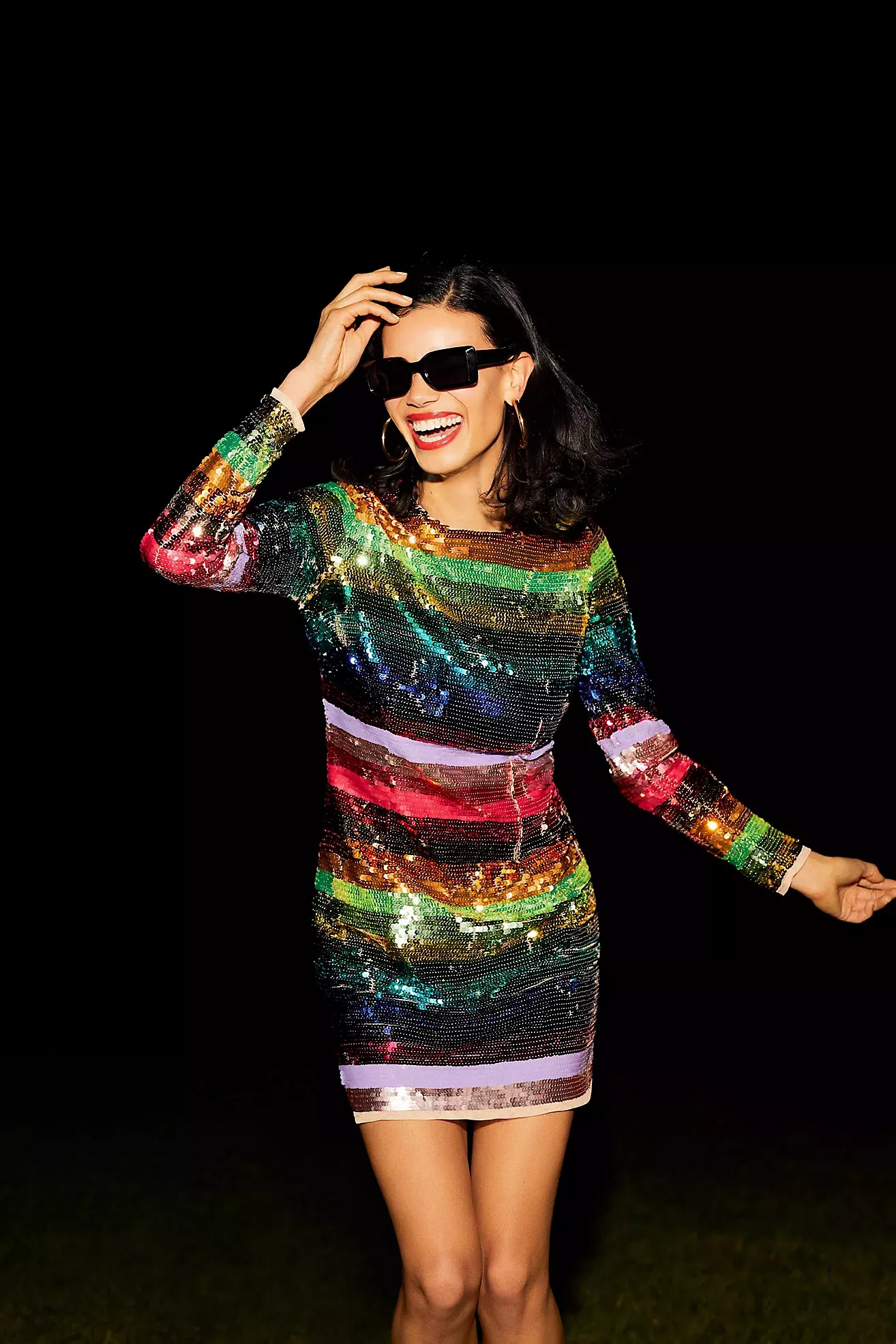 Very sequin hot sale dress rainbow