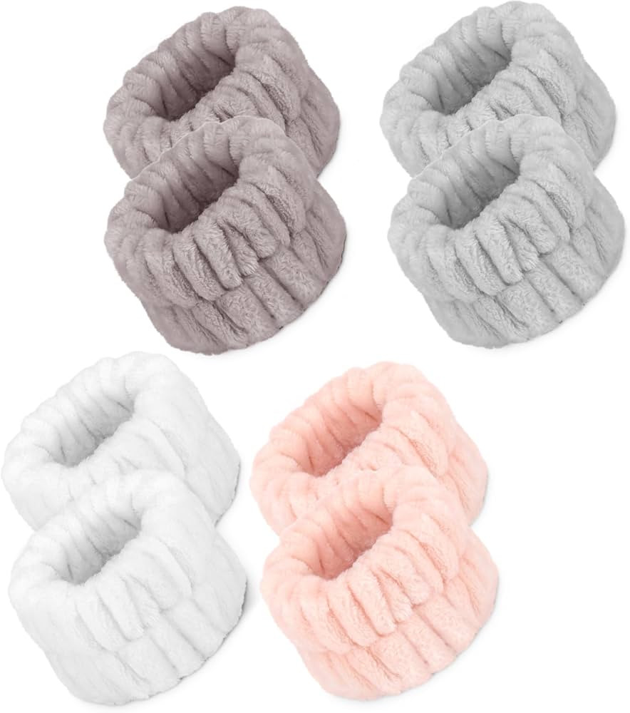 Crosize 8 Pcs Microfiber Spa Wrist Bands for Women's Washing Face, Absorbent Face Washing Wristba... | Amazon (US)