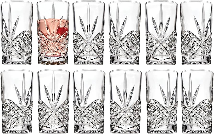 Godinger Dublin Crystal Highball Glasses, Set of 12 | Amazon (US)