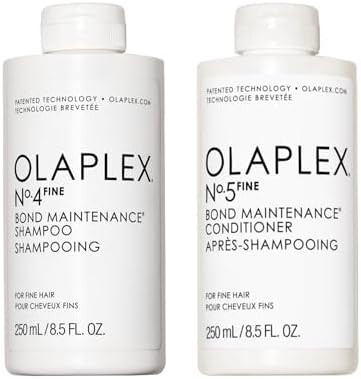 Bundle of Olaplex No.4FINE Bond Maintenance® Shampoo, Ultra-light(8.5 Fl Oz) + Olaplex Nº.5FINE... | Amazon (US)