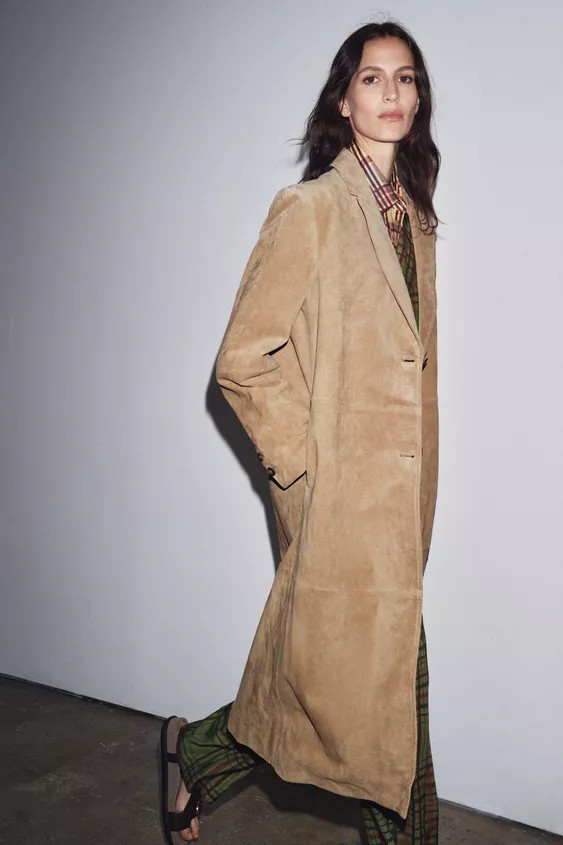 SUEDE LEATHER COAT ZW COLLECTION LIMITED EDITION | Zara UK