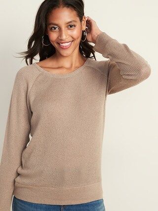 Plush Rib-Knit Long-Sleeve Tee for Women | Old Navy (US)