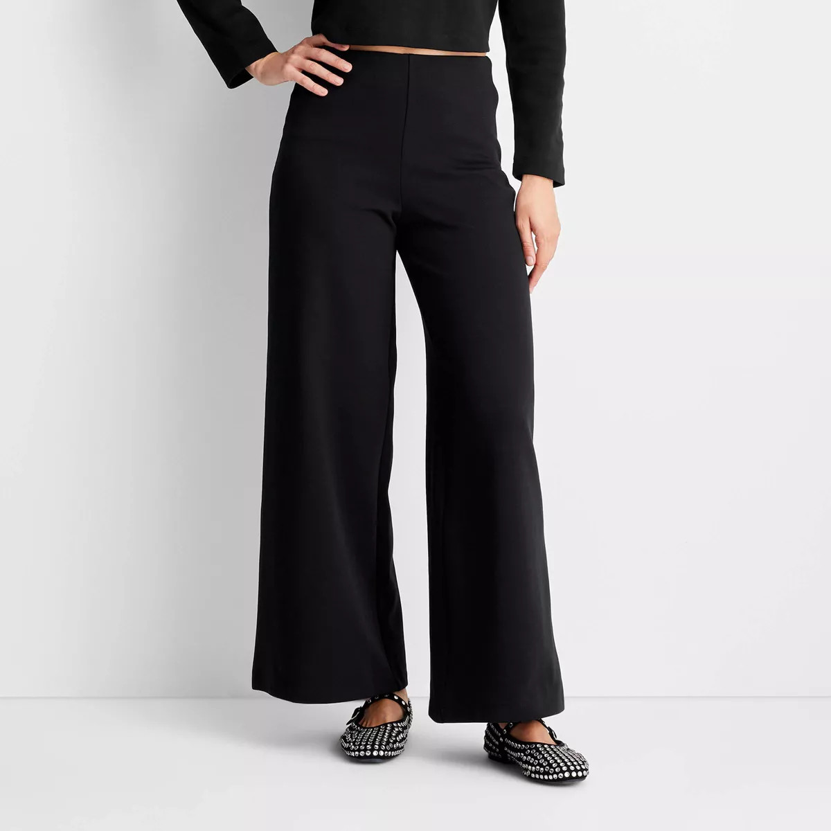 Women's High Rise Wide Leg Knit Pants - Future Collective | Target