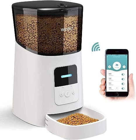 WOPET 6L Automatic Cat Feeder,Wi-Fi Enabled Smart Pet Feeder for Cats and Dogs,Auto Dog Food Disp... | Amazon (US)