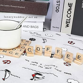 100Pcs Wooden Alphabet Tiles Scrabble Replacement Letters for Board Games, Wedding Frame and Wall... | Amazon (US)