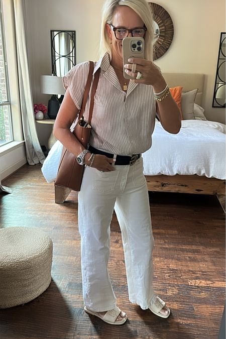 ON SALE!! Code UPGRADE 
Started at $138 now $78

I wear these jeans all. The. Time. 

Madewell. Banana republic button down 

#LTKsalealert #LTKstyletip #LTKover40