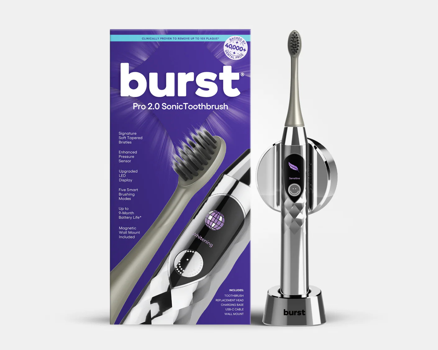 Sonic Toothbrush for a Professional, Dentist-Clean Feeling | BURST Oral Care