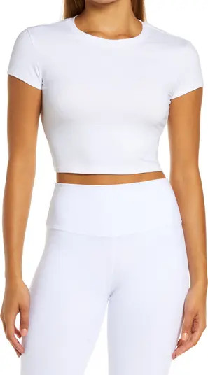 Adapt Alosoft Short Sleeve Crop Top | Nordstrom