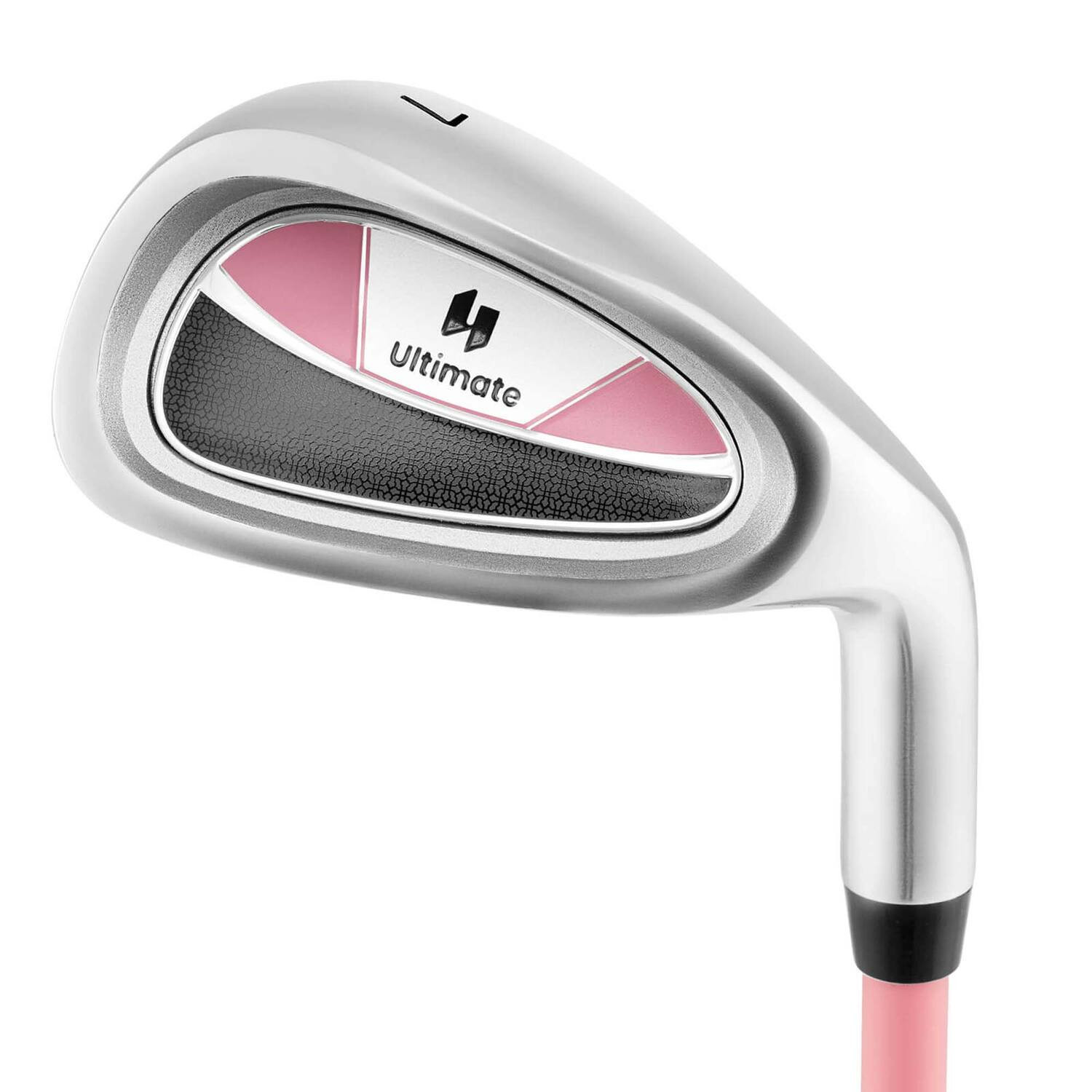 Costway - 33"" Junior #7 Iron for Kids with Fiberglass Shaft & Headcover Individual Gold Club - Pink | Best Buy U.S.