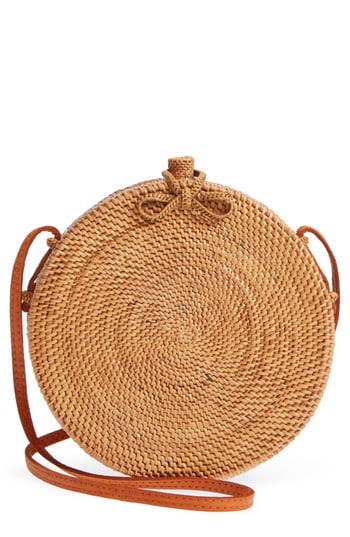 Street Level Round Rattan Crossbody Bag - | Nordstrom