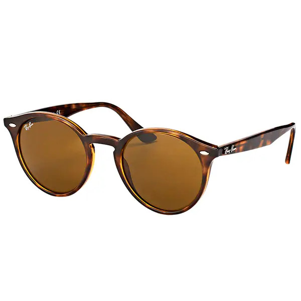 Ray-Ban RB 2180 710/73 Dark Havana Plastic Round Sunglasses Brown Lens | Bed Bath & Beyond
