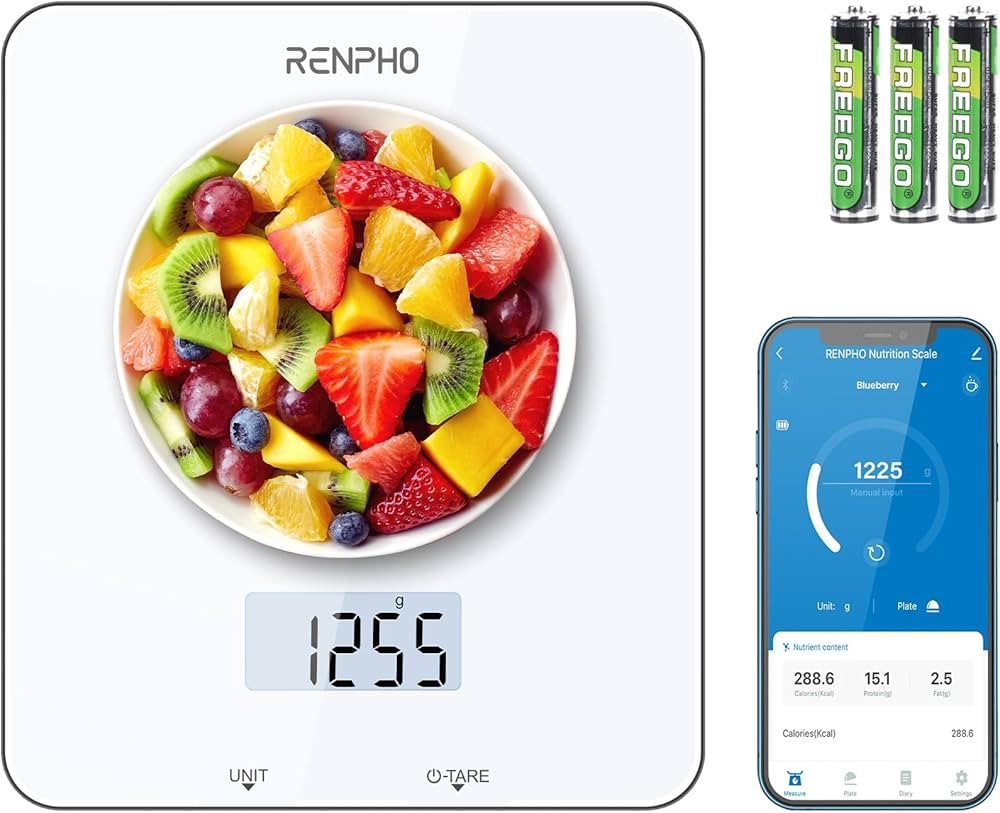 RENPHO Food Scale, Kitchen Scale for Food Ounces and Grams, Smart Cooking and Coffee Scale with T... | Amazon (CA)