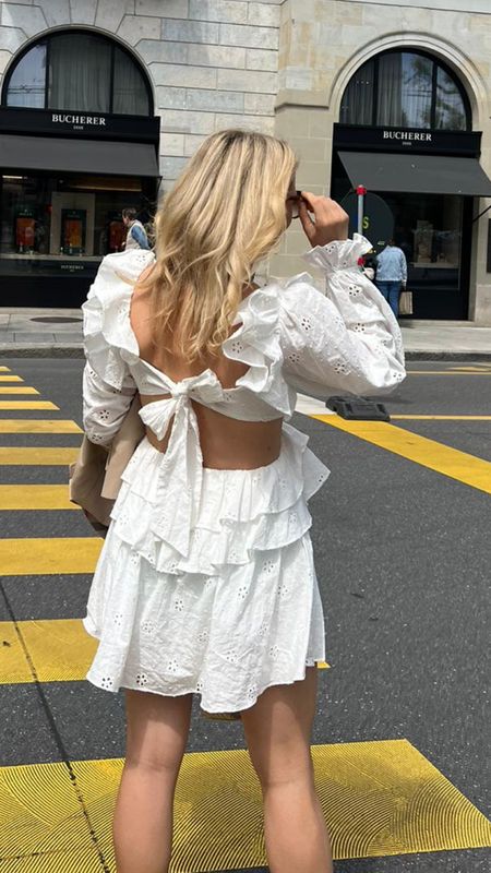 White Dress, Ruffle Dress, Embroidered Dress, Summer Dress, Cocktail Dress 

#LTKSeasonal #LTKeurope #LTKstyletip