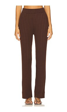 House of Harlow 1960 x REVOLVE Irvina Ribbed Pant in Chocolate Brown from Revolve.com | Revolve Clothing (Global)