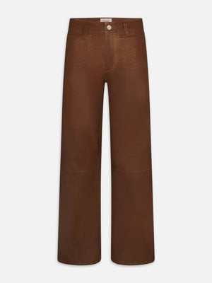 Le Slim Palazzo Modernist Pocket Leather -- Cedar - CEDAR / 24 | Frame Denim