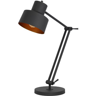 HomeRoots 33" Black Metal Adjustable Desk Table Lamp | Target