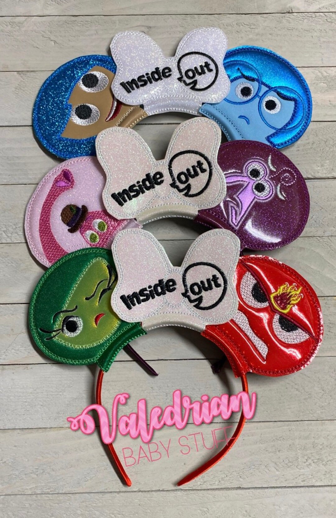 Inside Out Disgust, Joy, Sadness, Anger, Bing Bong & Fear Inspired Mouse Ears Headband Accessorie... | Etsy (US)