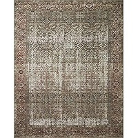 Loloi Amber Lewis x Loloi Georgie Collection GER-07 Moss / Salmon, 2'-6" x 7'-6", 0.19" Thick Run... | Amazon (US)