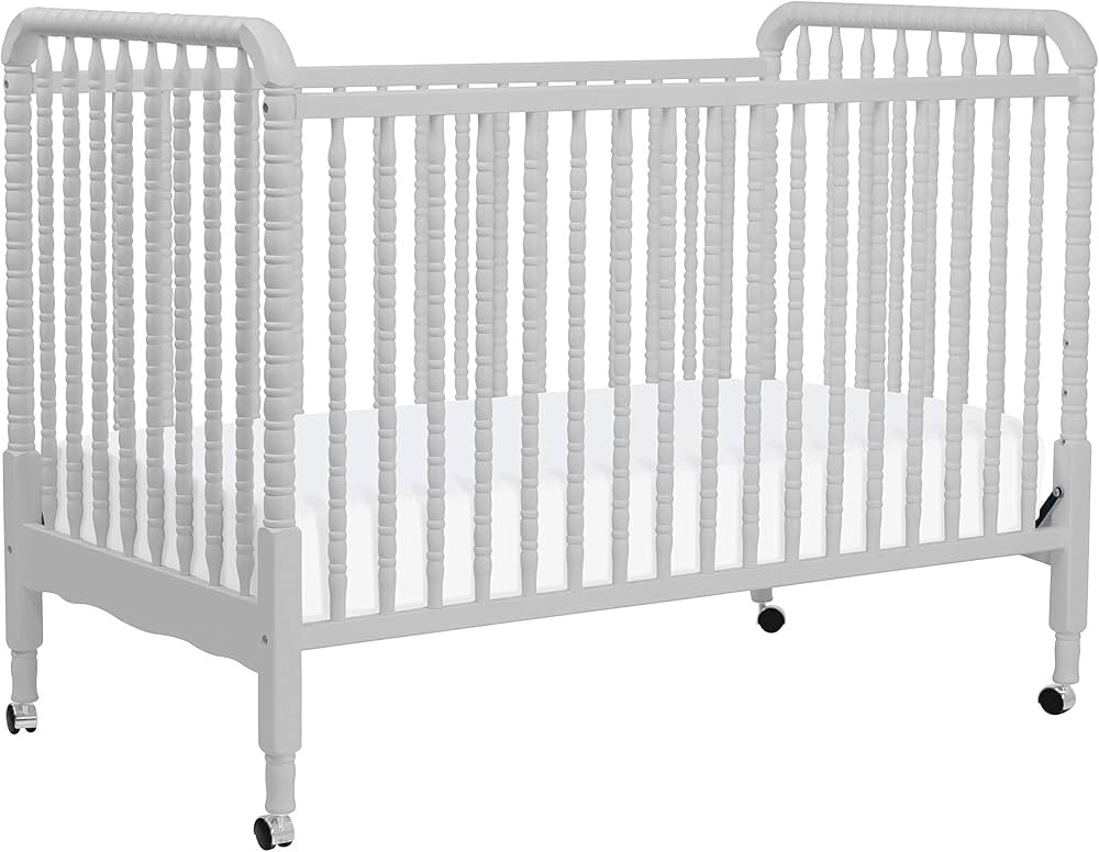 DaVinci Jenny Lind 3-in-1 Convertible Crib in Fog Grey, Removable Wheels, Greenguard Gold Certifi... | Amazon (US)