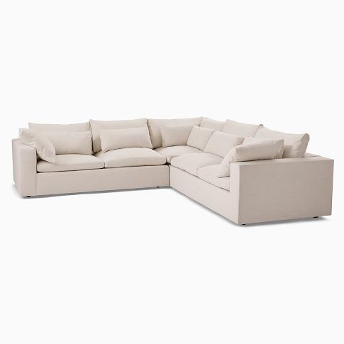 Harmony Modular 3-Piece L-Shaped Sectional (118"–128") | West Elm (US)