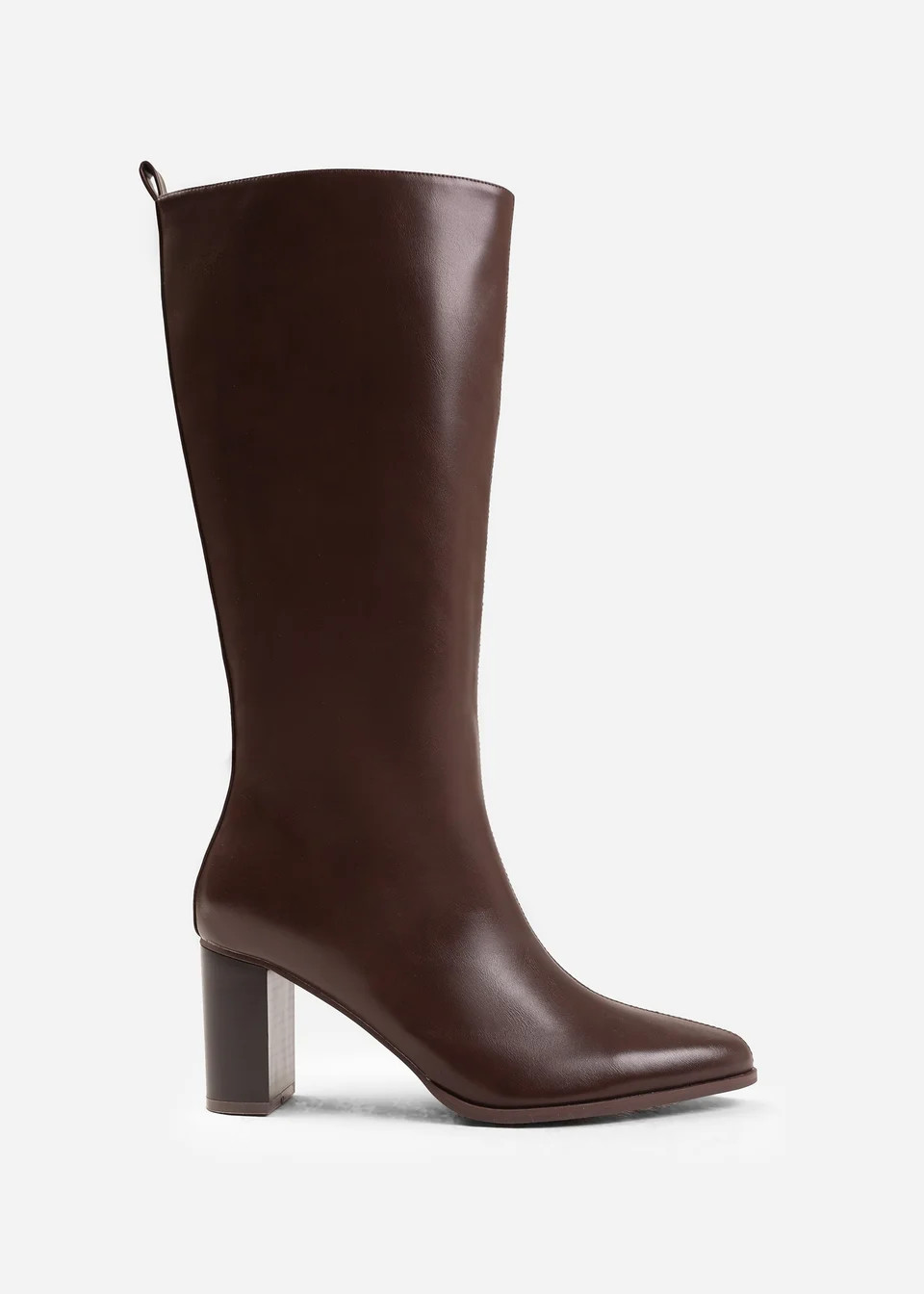 Where's That From Elder Brown Block Heel Knee High Boots | Matalan (UK)