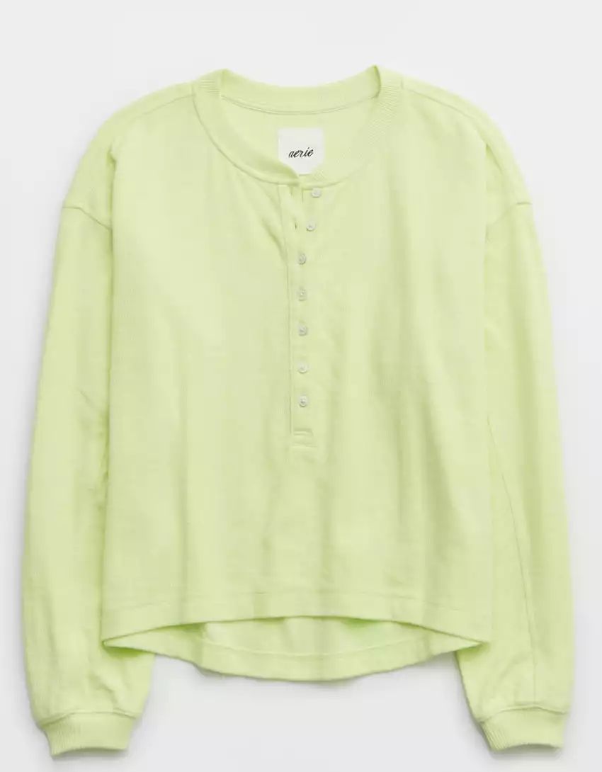 Aerie Henley Light Weight Sweatshirt | Aerie