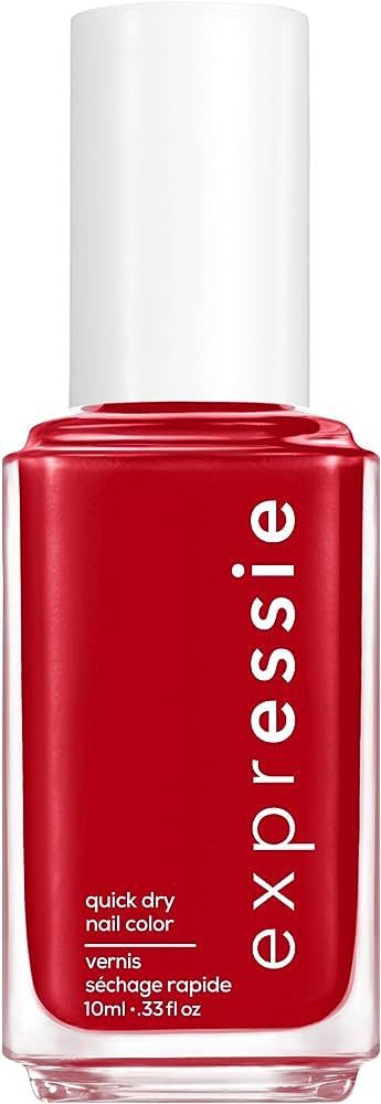 Essie expressie, Quick-Dry Nail Polish, 8-Free Vegan, Blue Toned Red, Seize The Minute, 0.33 fl oz | Amazon (US)