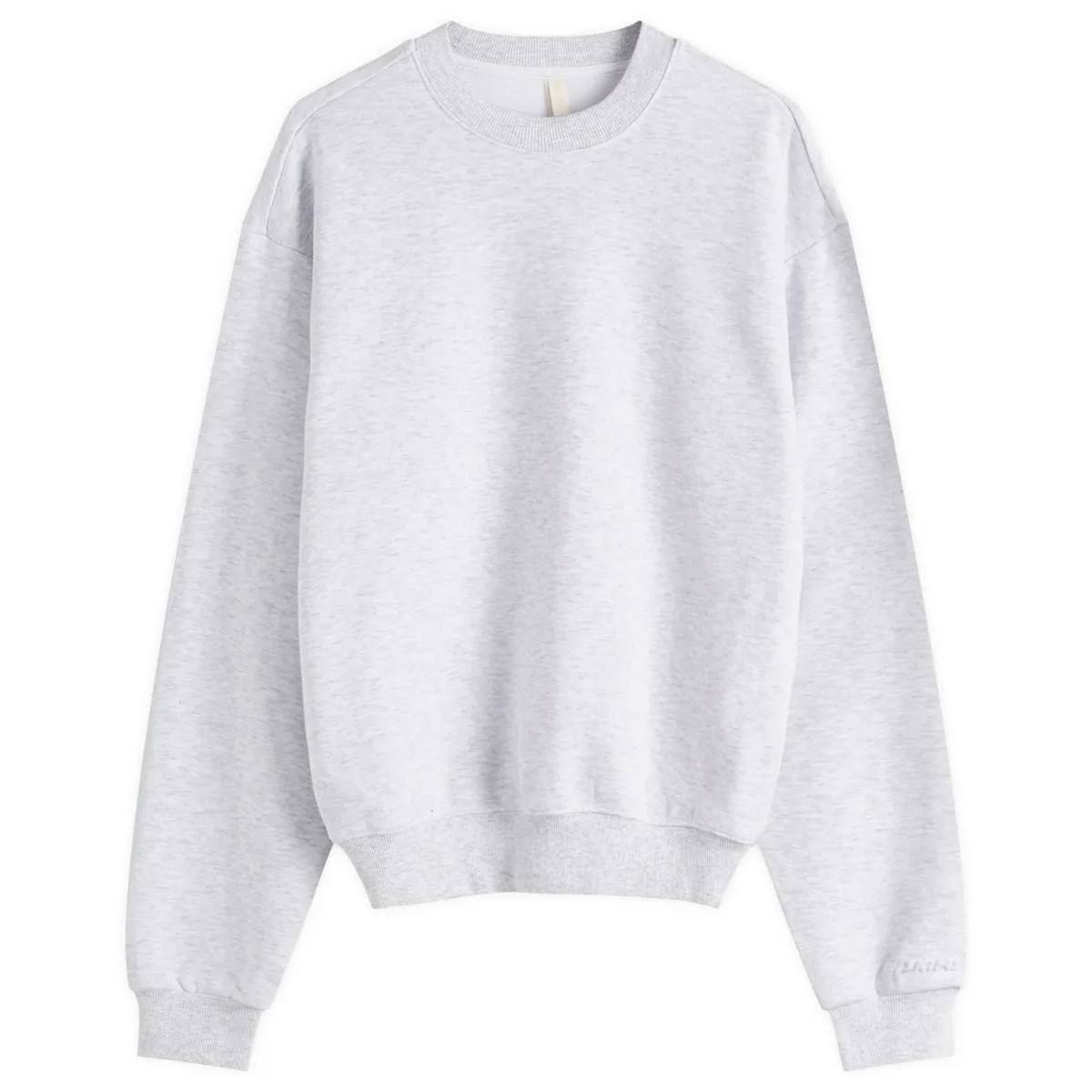 SKIMS Women's Cotton Fleece Classic Crew Sweatshirt in Light Heather Grey, Size X-Small | END. Clothing