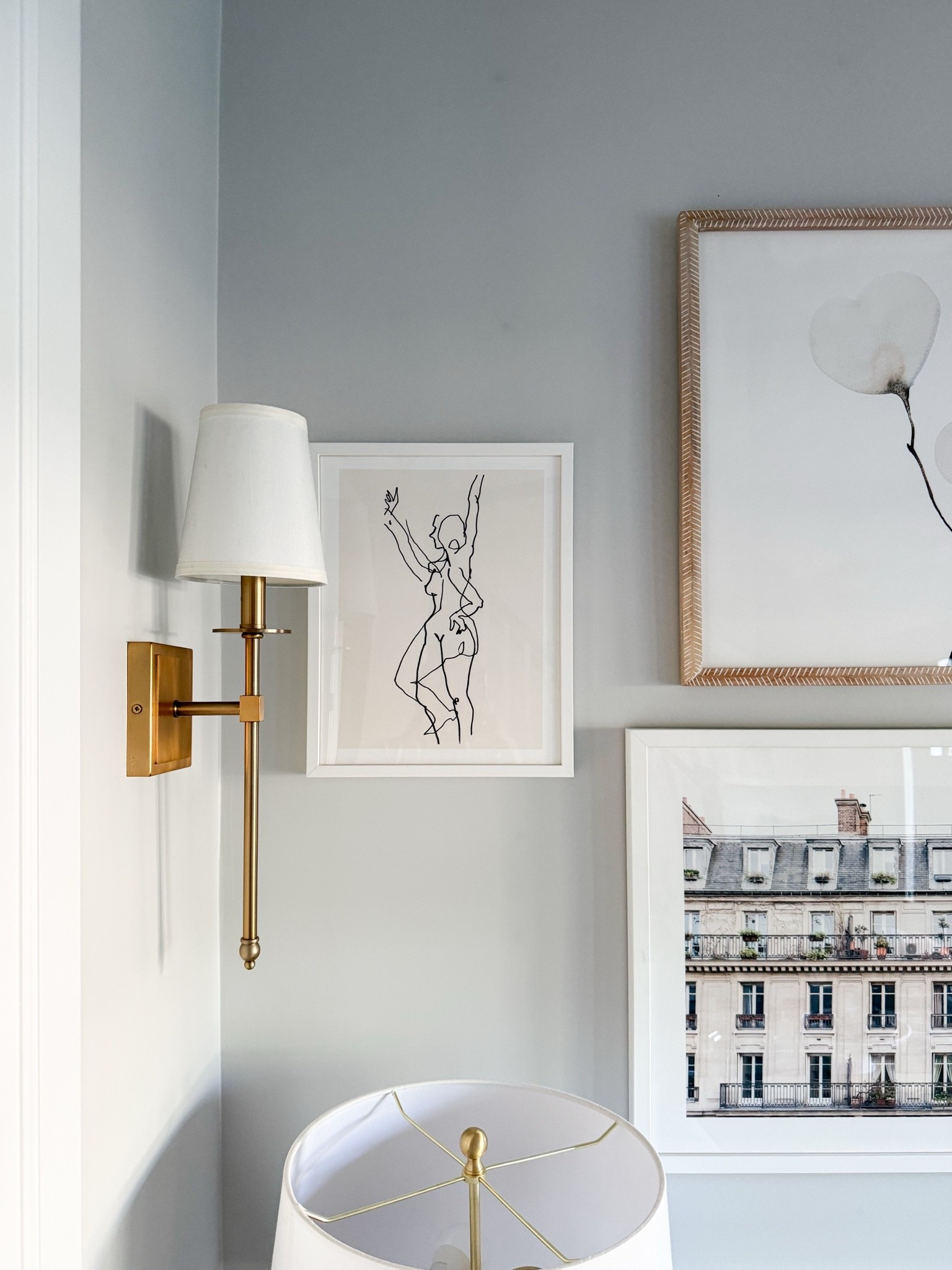 This brass wall sconce is one of my favorite easy home upgrades for creating a custom, designer inspired look. It adds warmth, character, and beautiful ambient lighting while taking up virtually no space. Paired with layered artwork and soft neutral finishes, it instantly makes a room feel more polished and collected.

brass wall sconce, Wayfair lighting, wall lighting, living room lighting, gallery wall ideas, brass accents, transitional home decor, traditional home decor, designer inspired home, layered lighting, home decorating ideas, living room decor, home refresh, sconces, artwork styling, neutral home decor, interior design inspiration, classic interiors, elegant home decor, Girl on the Hudson

#LTKSeasonal #LTKHome