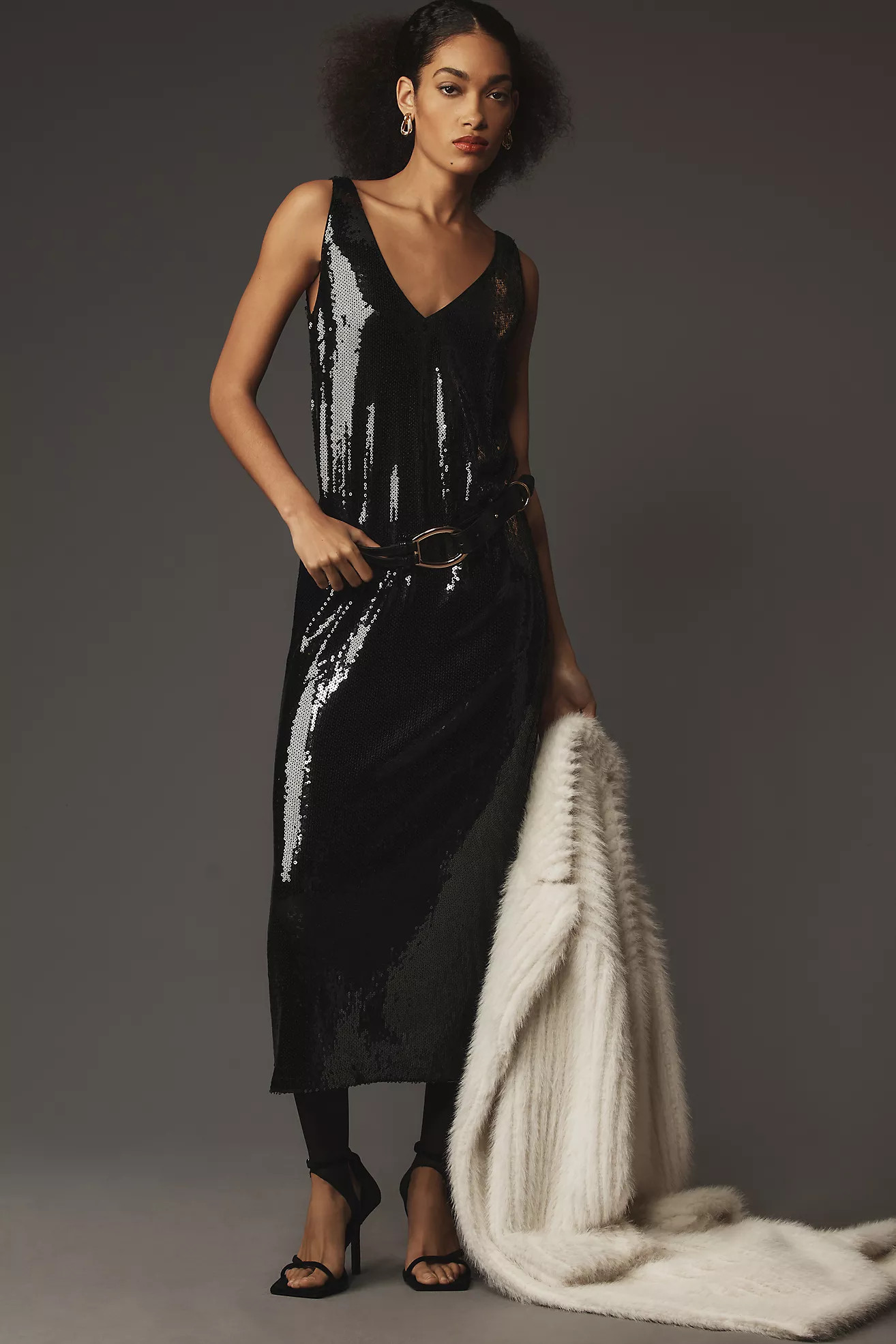 Sophie Rue Selia Sequin Midi Dress | Anthropologie (US)