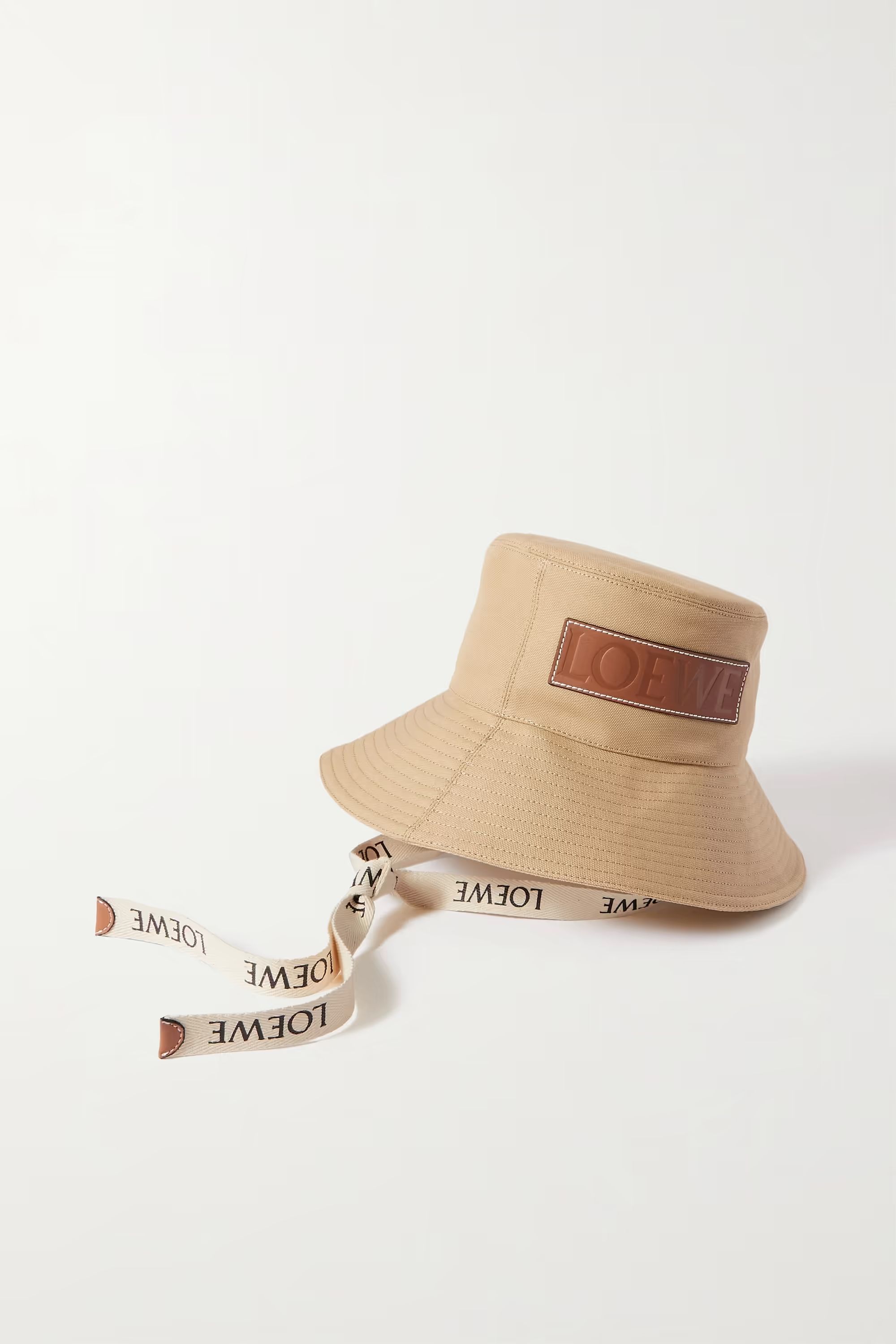 LOEWE + Paula's Ibiza leather-trimmed cotton-canvas bucket hat | NET-A-PORTER | NET-A-PORTER (US)