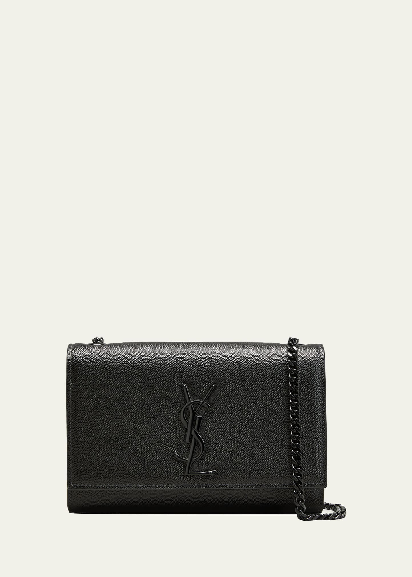 Saint Laurent Kate Small YSL Grain de Poudre Chain Shoulder Bag | Bergdorf Goodman