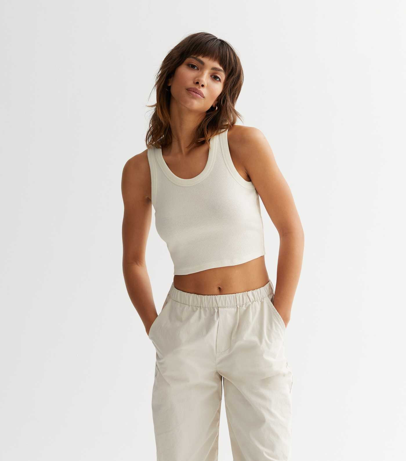 Cream Ribbed Crop Vest
						
						Add to Saved Items
						Remove from Saved Items | New Look (UK)