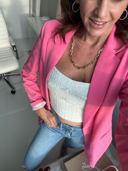 From work to happy hour!  Love the crop top look but I always pair it with high waisted jeans and a blazer for an elevated look.

#LTKStyleTip #LTKWorkwear #LTKOver40