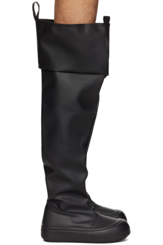 Black High Fisherman Boots | SSENSE