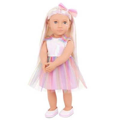 Our Generation Iris 18" Fashion Doll with Rainbow Dress | Target