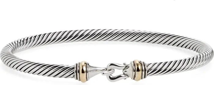 Cable Buckle Bracelet with Gold, 4mm | Nordstrom