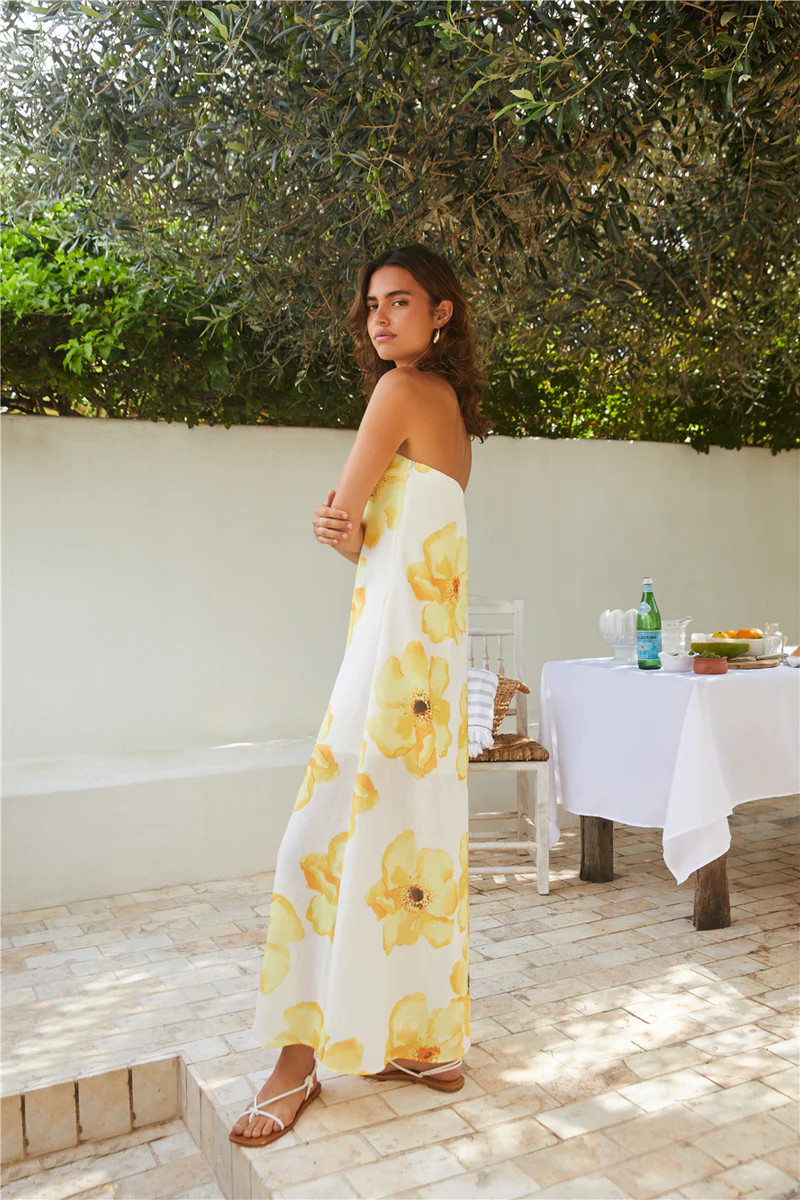 Daydream Daze Strapless Maxi Dress Print | Fortunate One
