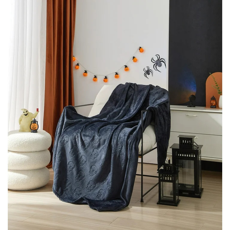 Ways to Celebrate Cozy Plush Embossed Skull Print Throw Blanket 50"x 60", All Ages | Walmart (US)