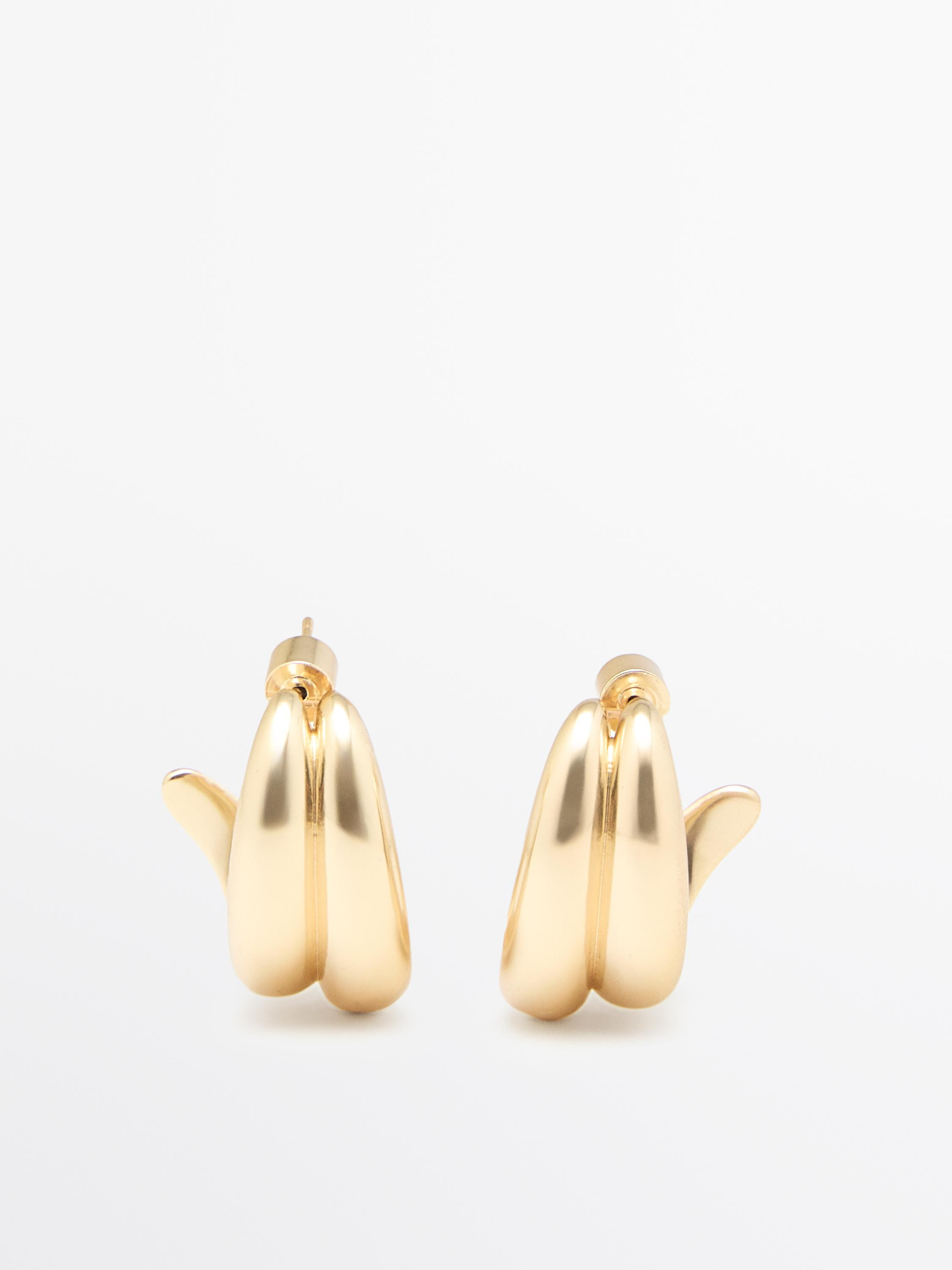 Wraparound hoop earrings | Massimo Dutti UK