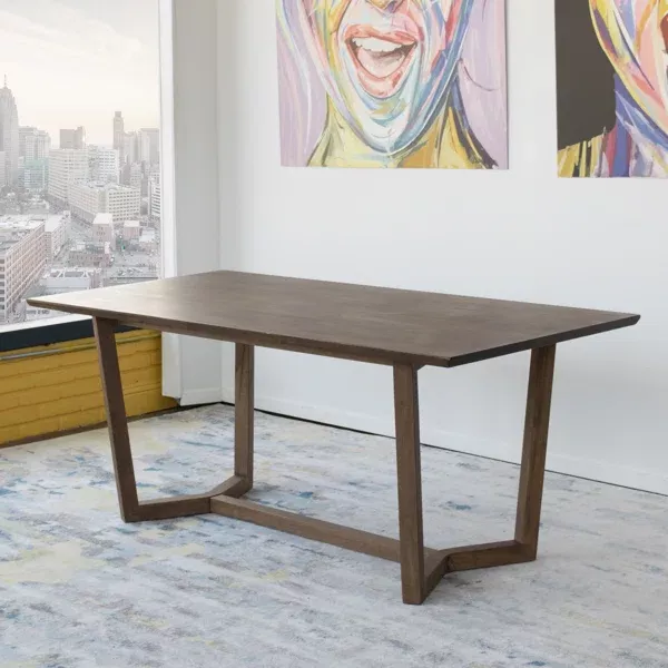 Poe crossbuck outlet extendable dining table
